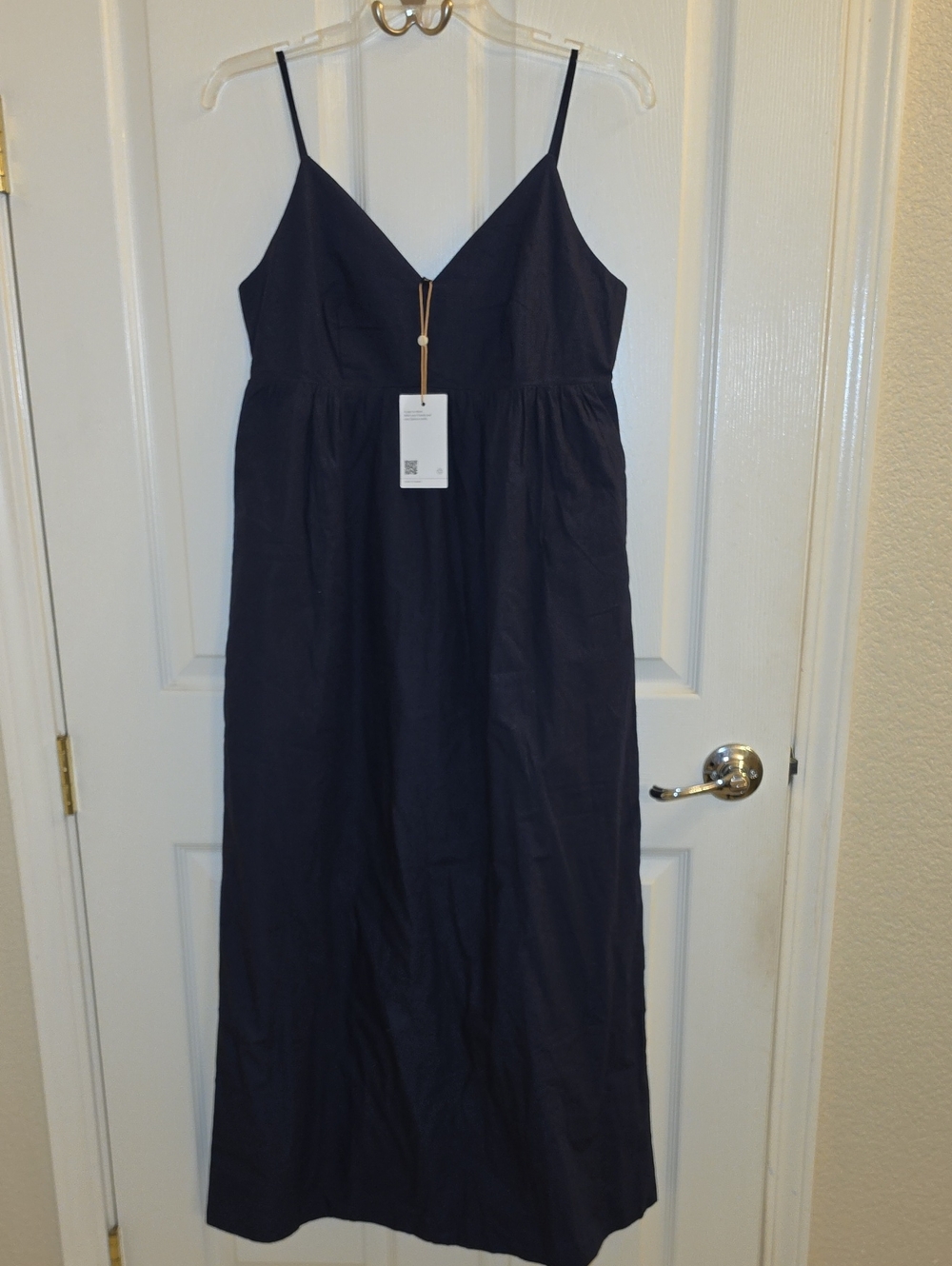 Quince 100% Organic Cotton Navy Maxi Dress